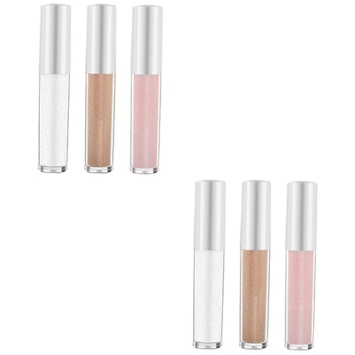 FRCOLOR 6 Pcs Polarized Monochrome Eyeshadow Makeup Product Glitter Eye Makeup Korean True Beauty Makeup Shimmer Eyeshadow Liquid Eyeshadow for Women Plastic Highlight Cosmetics