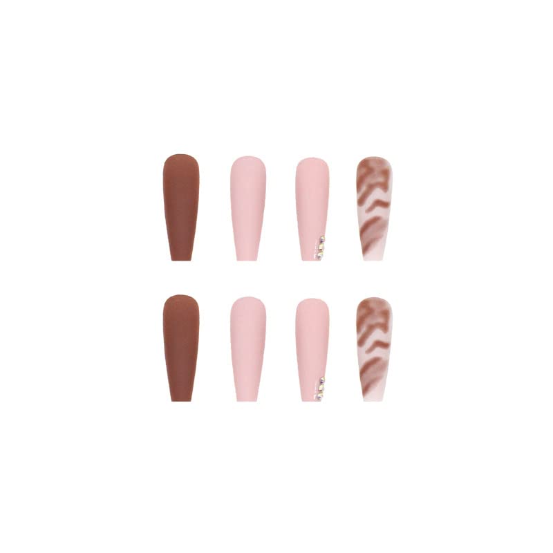 Brown Aesthetic Acrylic Nails - Image 4