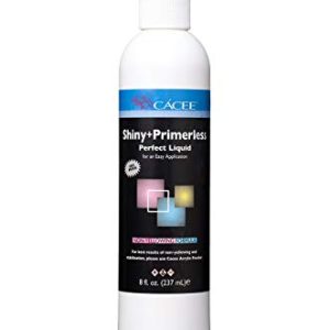 Shiny + Primerless Acrylic Nail Monomer Liquid 8 oz - Smooth, No Primer Needed, Non-Yellowing Formula, Compatible with Acrylic Nail Powder Set and Brush, Made in USA