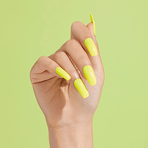 Bright Yellow Acrylic Nails - Image 3