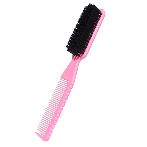 Professional Double-Sided Hair Cleaning Brush with Soft Bristles and Ergonomic Plastic Handle - Image 7