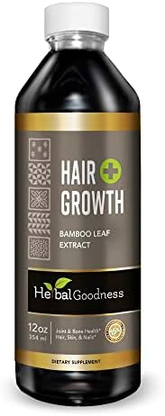 Hair Growth Plus 12oz - Bamboo Hair Product for Women and Men with Vitamins for Hair Growth with Collagen supplements, Keratin - Hair Skin and Nails Vitamins for all Hair Types -1 Bottle