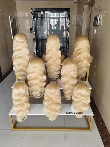 32 Inch 613 Lace Front Wig Human Hair, 13x4 Body Wave, Blonde Lace Front Wigs | Pre-Plucked with Baby Hair | 613 HD Lace Frontal Wig | Brazilian Virgin Human Hair | 180% Density Wigs - Image 2