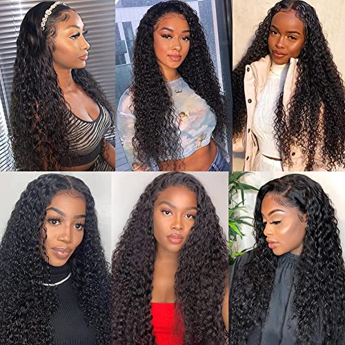 360 Deep Curly Wave Wig HD Transparent 360 Full Lace Wigs Human Hair Brazilian Virgin Curly Wave Lace Frontal Wig Human Hair 30'' Deep Water Curly Wig Pre Plucked with Baby Hair for Black Women - Image 6