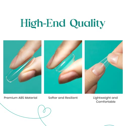 Long Clear Acrylic Nails - Image 3