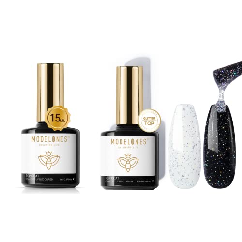 15ml Shimmer Nail Polish Top Coat for Long-Lasting Shine and Protection