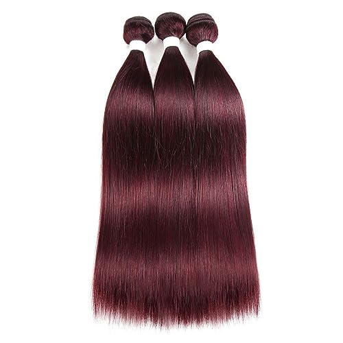 Burgundy 100g Premium Human Hair Bundles for Full-Length Extensions - Image 2