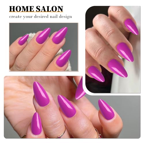 Lavender acrylic nails, short length - Image 6