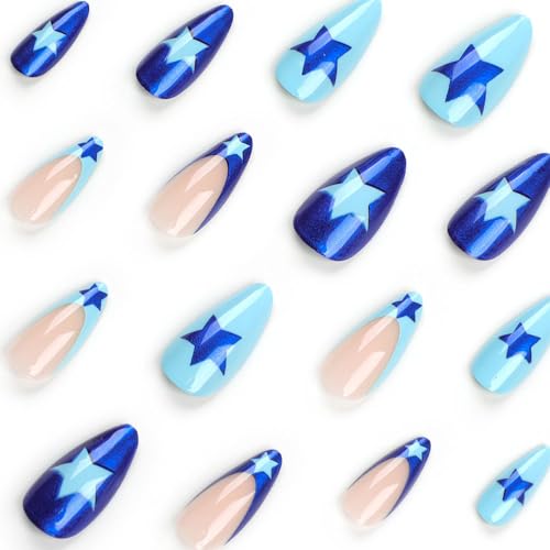 Stylish Blue Gel Nail Design Ideas for Beautiful and Trendy Manicures - Image 4