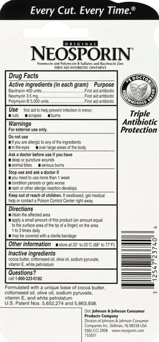 Neosporin Original First Aid Antibiotic Ointment with Bacitracin Zinc For Infection Protection, Wound Care Treatment & Scar Appearance Minimizer for Minor Cuts, Scrapes and Burns,.5 oz - Image 3