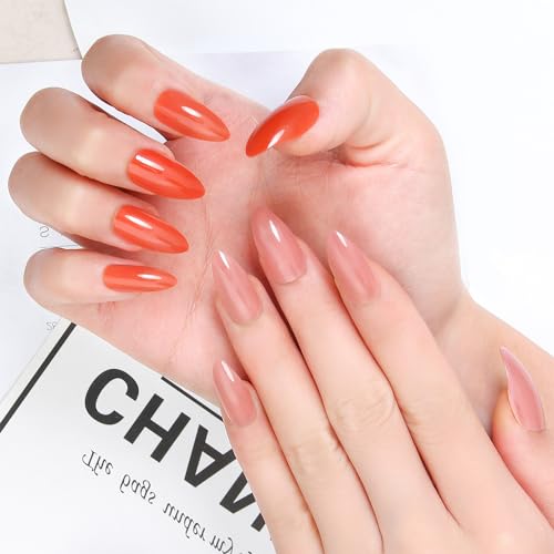 "White & Brown Acrylic Nails"