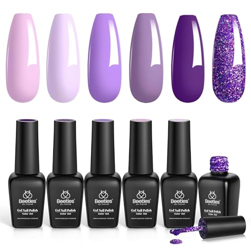 Beetles Gel Polish Nail Art Rhinestones Glue Set, 120+3456 Pcs Crystal Glass AB Rhinestone Gems with Beetles Gel Nail Polish Kit, 6 Colors Gel Polish Set