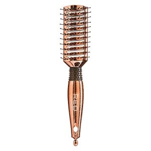 Durable Cold Steel Hairbrush, Long-Lasting Styling, Easy Use, Black Finish