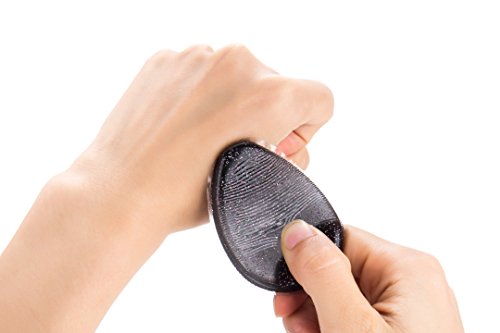 7 Piece Black Oval Makeup Brush Set for Cream Contour Powder Eyeliner - Image 9