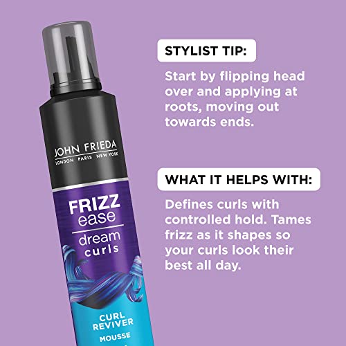 John Frieda Frizz Ease Curly Hair Reviver Mousse Enhances Curls, a Soft Flexible Hold & Frizz Ease Dream Curls Conditioner, Hydrates and Defines Curly, Wavy Hair - Image 4
