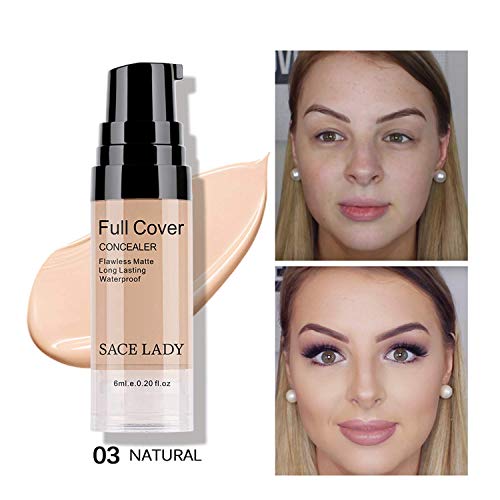 Oil-Free Face Powder & Full Coverage Foundation Concealer & Moisturizing Primer & Soft Sponge Waterproof Make Up Set Long Lasting Poreless Makeup 5Pcs - Image 4