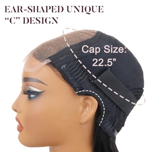 SKINLIKE 5X5 REAL HD Closure Wig Human Hair Invisible Scalp-Melting - Glueless Straight, 0.1mm Ultra-Thin Seamless Blending HD Lace,Tiny Knots, Pre-Plucked, Bleached Knots, 180% Density 16 Inch - Image 5