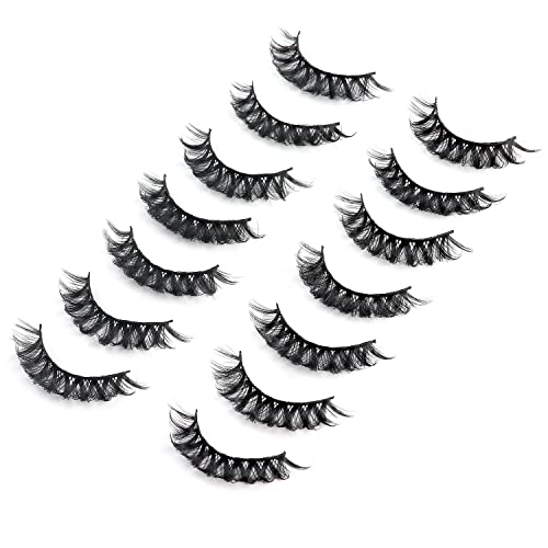 Natural Look Invisible Band False Eyelashes Soft Fluffy Blend Under Lashes - Image 8