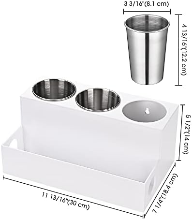 BYOOTIQUE Wall Mount or Countertop Acrylic Blow Dryer Holder and Bathroom Hair Tool Organizer - Image 2