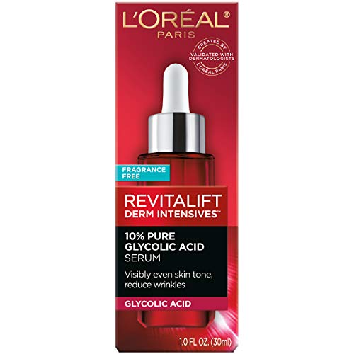 L'Oreal Paris Revitalift 10% Pure Glycolic Acid Face Serum, Visibly Evens Tone & Reduce Wrinkles, Fragrance Free 1.0 fl oz (30ml) - Image 2