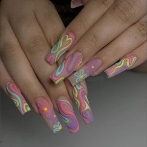 Thin Square Acrylic Nails