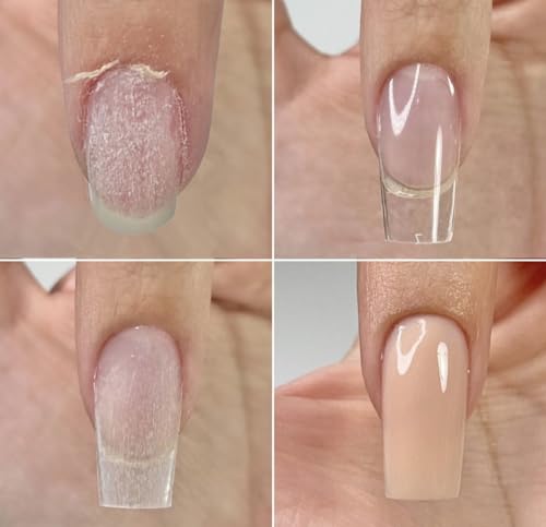 Hema-Free Builder Base Set,2 Colors Pink Neutral Sheer Builder Base for Nails in A Bottle Gel,for Building Extension Building Extension Repair False Nail Gel Nail Polish 15ml Kit - Image 5