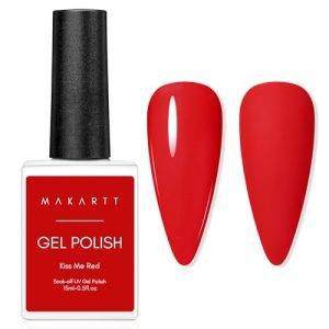 Makartt 15ml Classic Red Gel Nail Polish for UV LED Lamp Curing