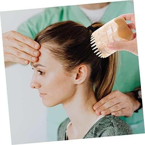 Massage Comb Scalp Massager Hair Comb Cleaning Brush Scrubber Brush Horn Comb Massage Hair Comb Mustache Comb Hair Growth Massager Shun Horn Consumption Man Horns - Image 8