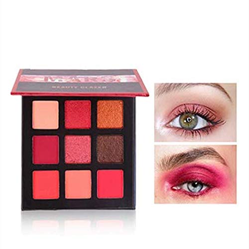 9-Color Waterproof Eyeshadow Palette - Matte Shimmer Glitter Finishes Long-Lasting Wear - Image 2