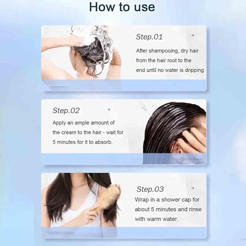 Polypeptide Keratin Burnt Hair Restoring Cream,Nourishing & Conditioning Leave-in Deep Conditioner (2Pcs) - Image 6