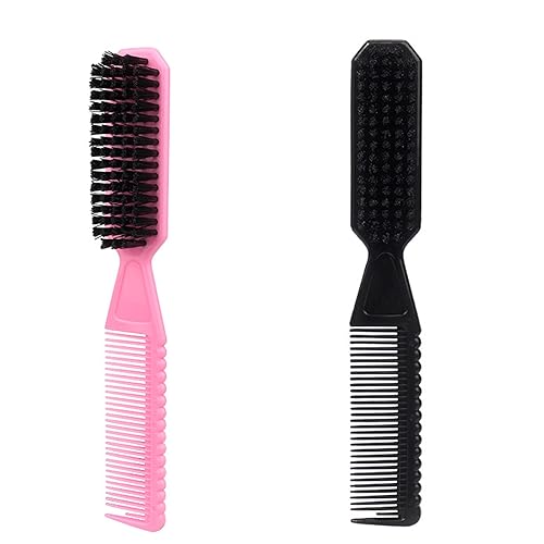 Professional Double-Sided Hair Cleaning Brush with Soft Bristles and Ergonomic Plastic Handle - Image 2