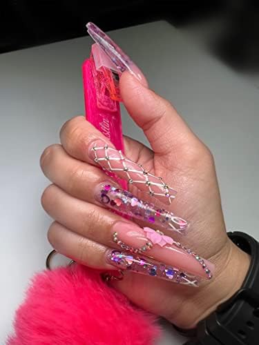 Light Blue Long Acrylic Nails - Image 3