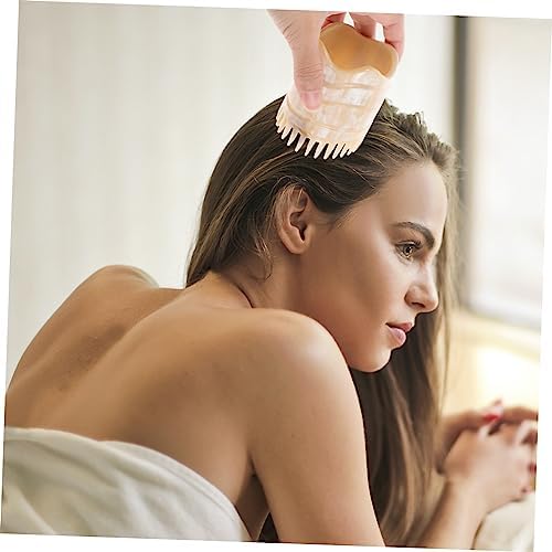 Massage Comb Scalp Massager Hair Comb Cleaning Brush Scrubber Brush Horn Comb Massage Hair Comb Mustache Comb Hair Growth Massager Shun Horn Consumption Man Horns - Image 2