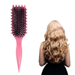 Curl Defining Brush, Curly Hair Brush, Curl Brush,Boar Bristle Hair Brush Styling Brush for Detangling, Shaping and Defining Curls for Unisex Less Pulling