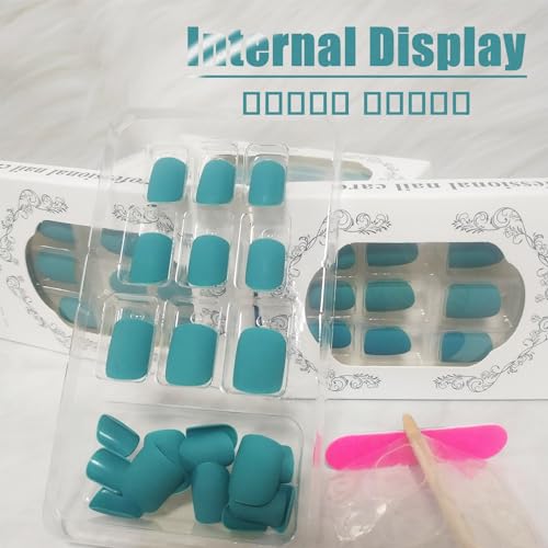 Short Matte Acrylic Nail Design Kit for Elegant and Stylish Nail Art - Image 9