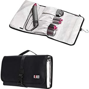 Buwico BUBM Travel Case Carry Case Portable Storage Bag Roller Hanging Bag Organizer for Dyson Airwrap Styler,Black Travel Case for Shark Flexstyle