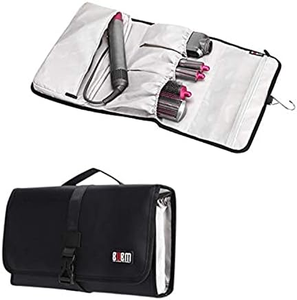 Buwico BUBM Travel Case Carry Case Portable Storage Bag Roller Hanging Bag Organizer for Dyson Airwrap Styler,Black Travel Case for Shark Flexstyle