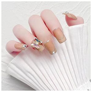 Square French Acrylic Nails
