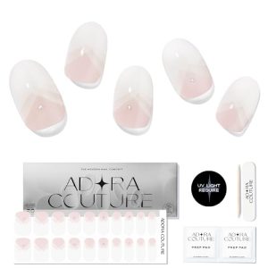 Magnetic gel nails with unique designs.
