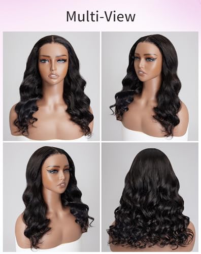 HD Lace Front Wigs Human Hair 180 Density Long Natural Body Wave Wig with 100% Human Hair for Black Women 16 Inch Closure Wig - Image 6