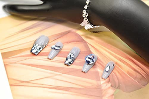 24 Piece Set Clear Acrylic Nails for a Stunning Transparent Manicure Durable Quality - Image 3