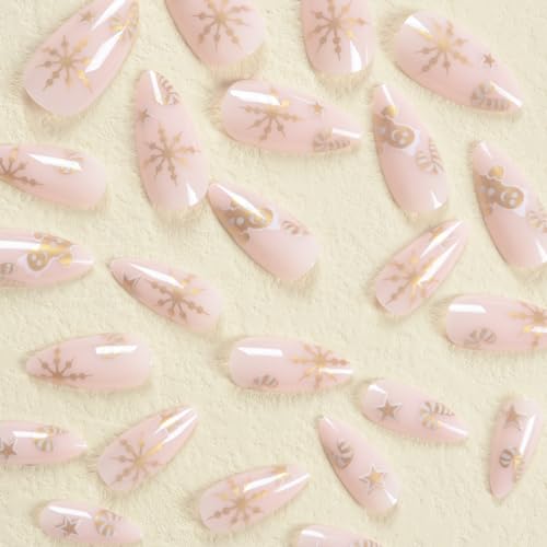 24 Piece Snowflake Stick-On Nail Art for Easy Winter Nail Designs - Image 2