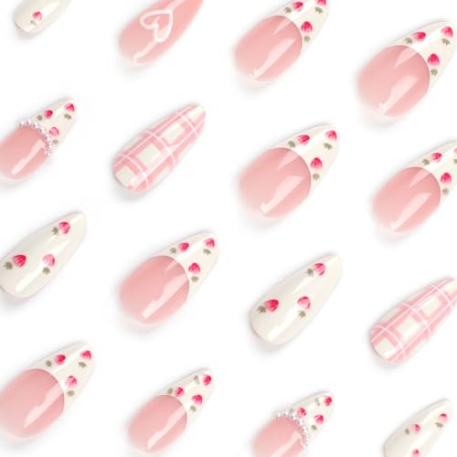 Girls' Fun Stick-On Nails - Stylish, Easy Nail Art for Any Occasion, Pack of 24 - Image 4