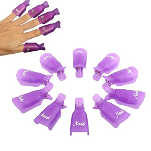 10 Pack Soak Off Gel Nail Clips for Effortless Removal, Durable Reusable Acrylic Tool