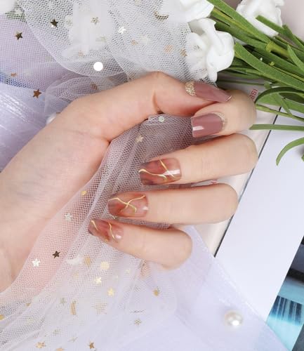 Hernine Easy-Apply Gel Nail Stickers 20 Count Stylish Designs - Image 4