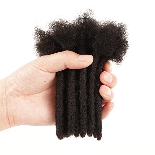 100% human hair dreadlocks extension handmade,natural black,0.6cm thickness,10 locs per bundle (4inch, Natural black) - Image 6