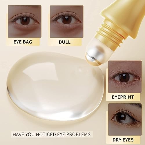 Under Eye Roller Serum With Roller Balls For Dark Circles And Puffiness | Under Eye Cream Roller Massage Ball for Fine Lines and Wrinkles | Hydrates Brightens Under Eye Area Restores Skin Firmness - Image 3