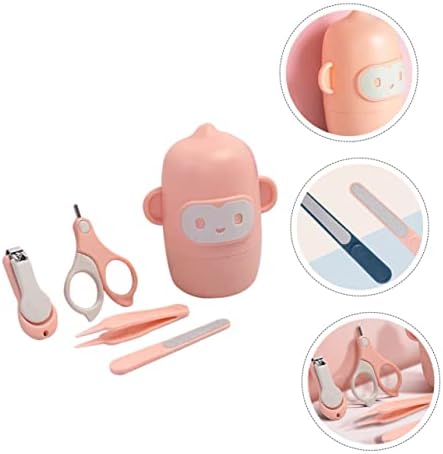 BESTonZON Baby Stuff 1 Set Baby Nail Scissors Newborn Nail Trimmer Cute Nail Clippers for Newborn Babies Newborn Boy Essentials Toddler Necessities Baby Needs Nail File Baby Girl Abs Pink - Image 4