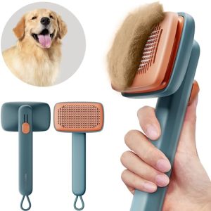 Brush for removing cat hair efficiently.