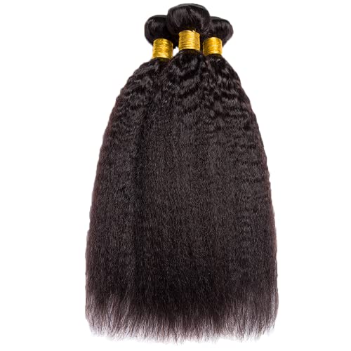Yaki Straight Human Hair Bundles 12 14 16 Inch Soft And Healthy 8a Brazilian Kinky Straight Bundles Human Hair Extension - Image 3